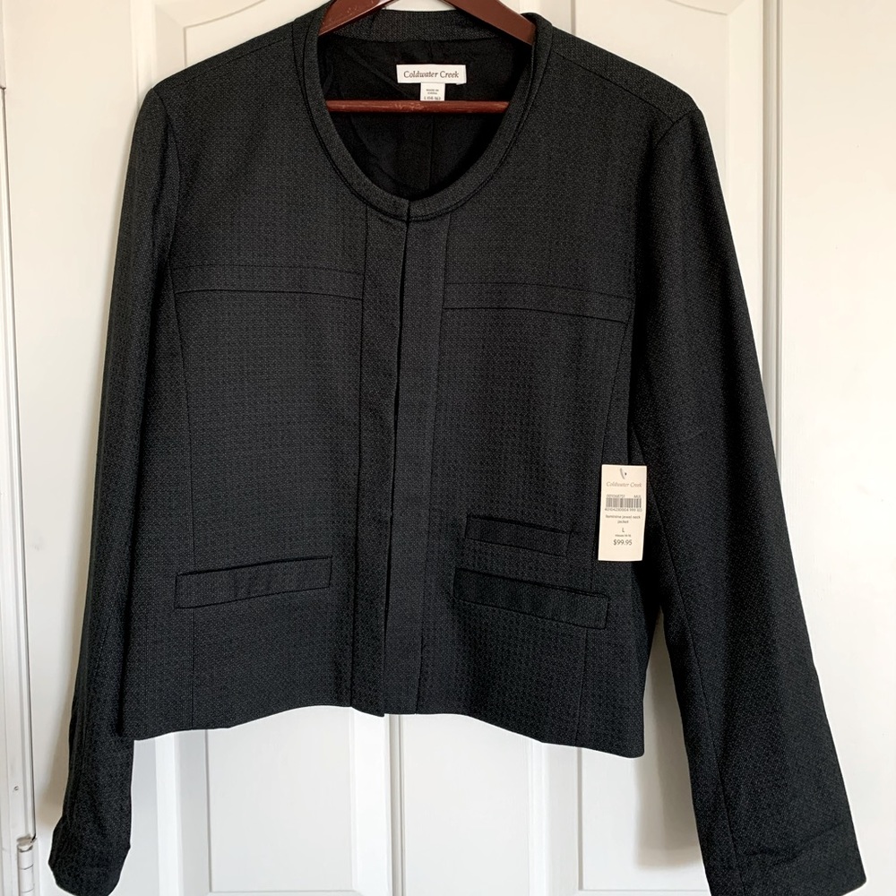 Coldwater Creek Feminine Jewel Neck Jacket